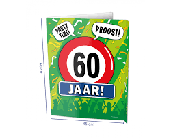 Raambord 60 Jaar Window Sign Verjaardag Versiering De Goede Keus