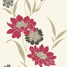 b q amala cream red floral wallpaper departments diy at b q b q amala cream red floral wallpaper departments diy at b q