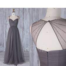 Love Color In Reality The Color May Be Too Warm Toned If We Choose This Color Charcoal Grey Bridesmaid Dresses Grey Bridesmaid Dresses A Line Wedding Dress