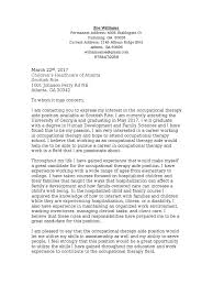 Cover letters are your first impression, so make it a good one. Cover Letter Choa Ocuupational Therapy Aide Pdf