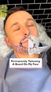 I permenently tattooed my beard onto my face 😵