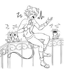 Soon marinette and adrien transform into ladybug and cat noir. Ladybug And Cat Noir Coloring Pages Print For Free