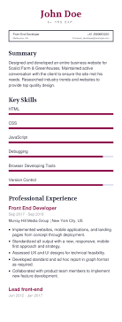Sometimes looking through every front end developer resume sample you may find many useful tips to include in your cv. Front End Developer Resume Example With Content Sample Craftmycv