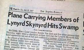 A Day In Music History Oct 20 1977 Six Killed In Lynyrd Skynyrd Plane Crash In Mccomb Mississippi Including Ban Mccomb Lynyrd Skynyrd Lynyrd Skynyrd Band