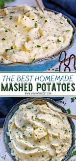 The Best Homemade Mashed Potatoes Easy Potato Recipes Thanksgiving Dinner Recipes Thanksgiving Recipes Side Dishes