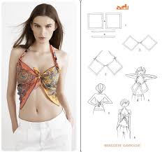 Comment Faire Un Soutien Gorge Bandeau Avec Un Foulard Comment Nouer Un Foulard Nouer Foulard Echarpe Diy