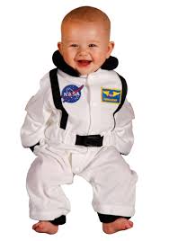 Walk and jump like an astronaut on the moon; Infant Astronaut Costume