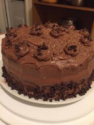 Homemade Dark Chocolate Cake With Chocolate Mousse Filling And Cocoa Cream Cheese Frosting For Valentines D In 2020 Homemade Dark Chocolate Dark Chocolate Cakes Cake