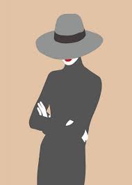 Lady No 5 Silhouette Pictures Lady Gallery Wrap Canvas