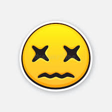 Entdecke jetzt die bunte welt der emojis!. Aufkleber Von Emoticon Mit Queraugen Fur Das Ausdrucken Des Gefuhls Des Todes Vektor Abbildung Illustration Von Queraugen Emoticon 103229601