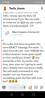 Jake♿ on X: just got messaged by a porn bot on Snap and it says they added  me by phone , how tf did they get my  ? t.co5tIFum2UWK  X