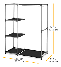 Shop whitmor basic garment rack and other name brand closet organization household at the exchange. Whitmor Spacemaker Garment Clothes Rack Shelves Silver Black Walmart Com Walmart Com