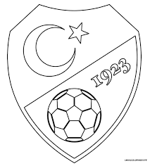 Euro 2016 Logo De L Equipe De Turquie De Foot En Coloriage Coloriage Foot Coloriage Logo Football