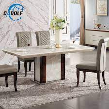 A round glass dining table set is an elegant option for an updated outdoor kitchen. Modern Dining Table Designs Furniture Marble Stone 6 Seater Dining Table Set Dining Tables Aliexpress
