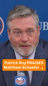 Patrick Roy thinks Matthew Schaefer is “playing really well” and had his  best game of his young NHL career tonight., Do you agree with Roy?, #Isles  #Islanders #MatthewSchaefer #PatrickRoy #Sharks #NHL