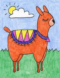 The legs, like the head and torso, should be depicted using a wavy line. How To Draw A Llama Art Projects For Kids