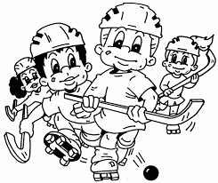 School's out for summer, so keep kids of all ages busy with summer coloring sheets. Hockey Players Coloring Pages Coloring Home