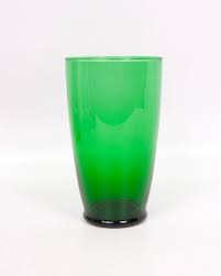 Vintage Vert Emeraude Large Bouche Vase Tumbler Art Verre Evase Jante Grande Biere Barware Haut En Verre Vintage Vase Bijoux Uniques