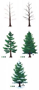 Use warmer, darker colors to bring elements forward into the foreground. Realistic Pine Trees Drawing Novocom Top