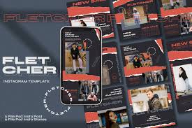 Pikbest have found premiere video templates for personal commercial usable. Fletcher Instagram Post Stories In Social Media Templates On Yellow Images Creative Store