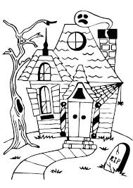 Have you ever seen a house as spooky as this one? 25 Free Printable Haunted House Coloring Pages For Kids