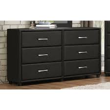 The baxton studio luminescence 6 drawer faux leather double. Black Horizontal Dresser Wayfair