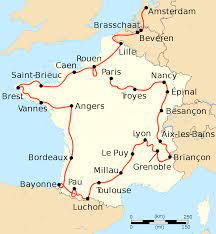 Le parcours est dévoilé le 1er novembre 2020 par christian prudhomme, directeur du tour de france, sur le plateau de stade 2. File Tour De France 1954 Map Svg Wikimedia Commons