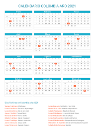 Imprime o descarga el calendario de colombia año 2021 en formato pdf, jpg o excel haciendo clic en los siguientes botones. Calendario De Colombia Ano 2021 Feriados