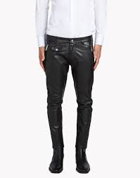 メンズ レザーパンツ biker leather pants dsquared2 ディースクエアード公式オンラインストア メンズファッション レザーパンツ メンズ ファッション