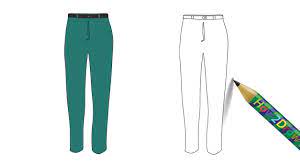 From beginning to end, the whole process takes a only few minutes and is an easy way to make use of an old pair of. How To Draw A Pant Easy Drawing Coloring Youtube