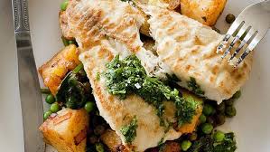Remove from heat and fold in the cream, heating but not boiling. Blue Eye Cod With Spanish Potatoes Peas And Chorizo 9kitchen