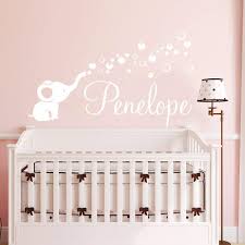 Amazon Com Elephant Wall Decals Name Nursery For Girl Baby Girl Name Nursery Wall Decor Personalized Custom Name With Elephant Bubbles Vinyl Wall Art Decal Sticker Girls Name Nursery Decor Vs60 Handmade Products