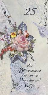 Silberne hochzeit geschenke set silberhochzeit geschenkideen geldgeschenk silber. Gluckwunschkarte Zur Silberhochzeit Geschenkewunderland