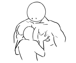 who has this meme of someone putting his face between a big man chest,  please i can't explain it better my french brain is lost