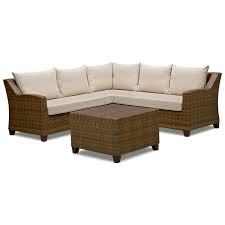 Woodfield Outdoor Furniture 3 Pc Patio Sectional And Cocktail Table Value City Furniture Furniture American Signature Furniture Value City Furniture