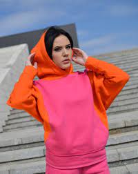 Sweatshirt pink orange