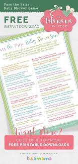 Pass The Prize Baby Shower Game Free Printable Free Baby Shower Games Easy Baby Shower Games Funny Baby Shower Games