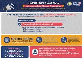 Info jawatan kosong guru 2021. Jawatan Kosong Di Suruhanjaya Perkhidmatan Awam Johor Spaj Appjawatan Malaysia