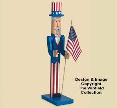 Fourth Of July Patriotic Pole Uncle Sam Woodcraft Pattern Wood Crafts Landscape Timber Crafts Landscape Timbers