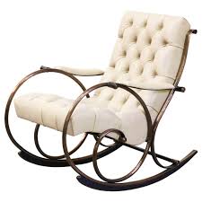 Our outdoor furniture is handcrafted to the highest standard in owosso, michigan. Lee L Woodard Tufted Leather And Brass Rocking Chair At 1stdibs