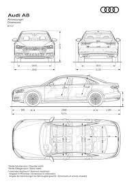 Audi A8 Dimensions Blueprint Audi S5 Audi A8 Audi R8
