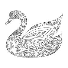 Check spelling or type a new query. Swan Adult Coloring Page Stock Vector Illustration Of Element 119627390