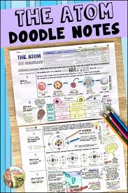 Atoms And Reading The Periodic Table Cornell Doodle Notes Distance Learning In 2020 Doodle Notes Learning Science Teaching Chemistry