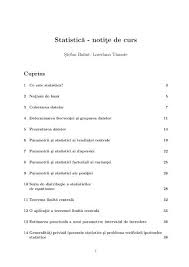 Statistica Notite De Curs Universitatea De Vest Din Timisoara