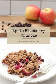 A Super Easy Dessert For Your Family Or Guests This Apple Blueberry Crumble Is The Perfect Sweet Treat For Fall Baking Blueberry Crumble Apple Recipes Recipes