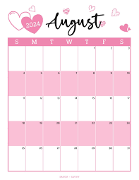 August 2024 Calendar Templates – 14 Free Printables - Savor + Savvy