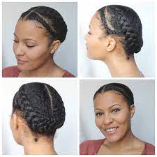 Another Week Another Protective Style After Washing My Hair I Used The Tginatural Hair Ma Braids For Short Hair Transitioning Hairstyles Natural Hair Styles
