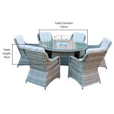So when the weather takes a turn for the worse, you for a spot of garden glamour, maze rattan has you covered. Billyoh Parma 6 Seater Round Outdoor Rattan Garden Dining Set With Firepit Table Dining Sets Garden Buildings Direct