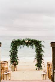 Tropical Wedding Beach Wedding Arbor Palm Leaves Bamboo Chairs Beach Wedding Tropical Wedding Beach Ceremony