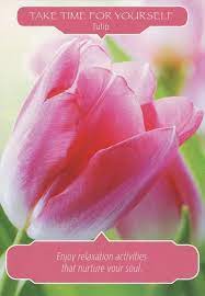 Take Time For Yourself Tulip From Flower Therapy Oracle Cards By Doreen Virtue And Robert Reeves Naturopath Tulips Flower Therapy Oracle Cards Tulips